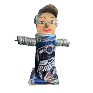 Natural Ice Beer Can Bottle Cap Folk Art Flasher Figure Naughty Novelty Rare